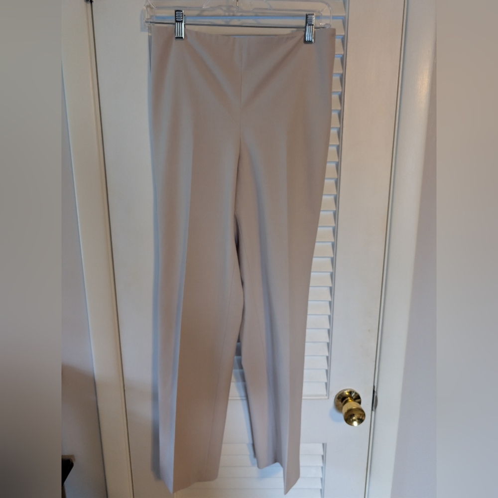 Talbot's Size 6 Straight Khaki Tan Pants Classic Size Zip Slim Imperfections